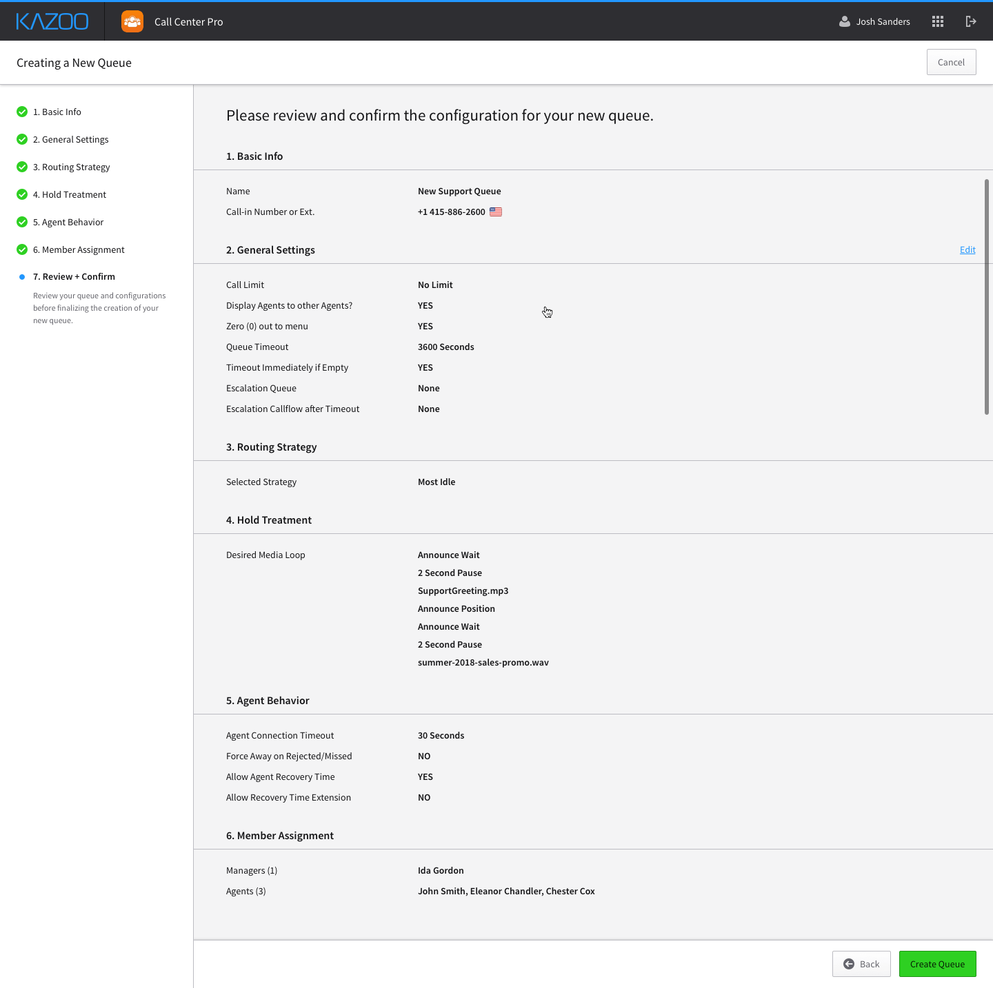 Updated design for the last step: Review and Confirm