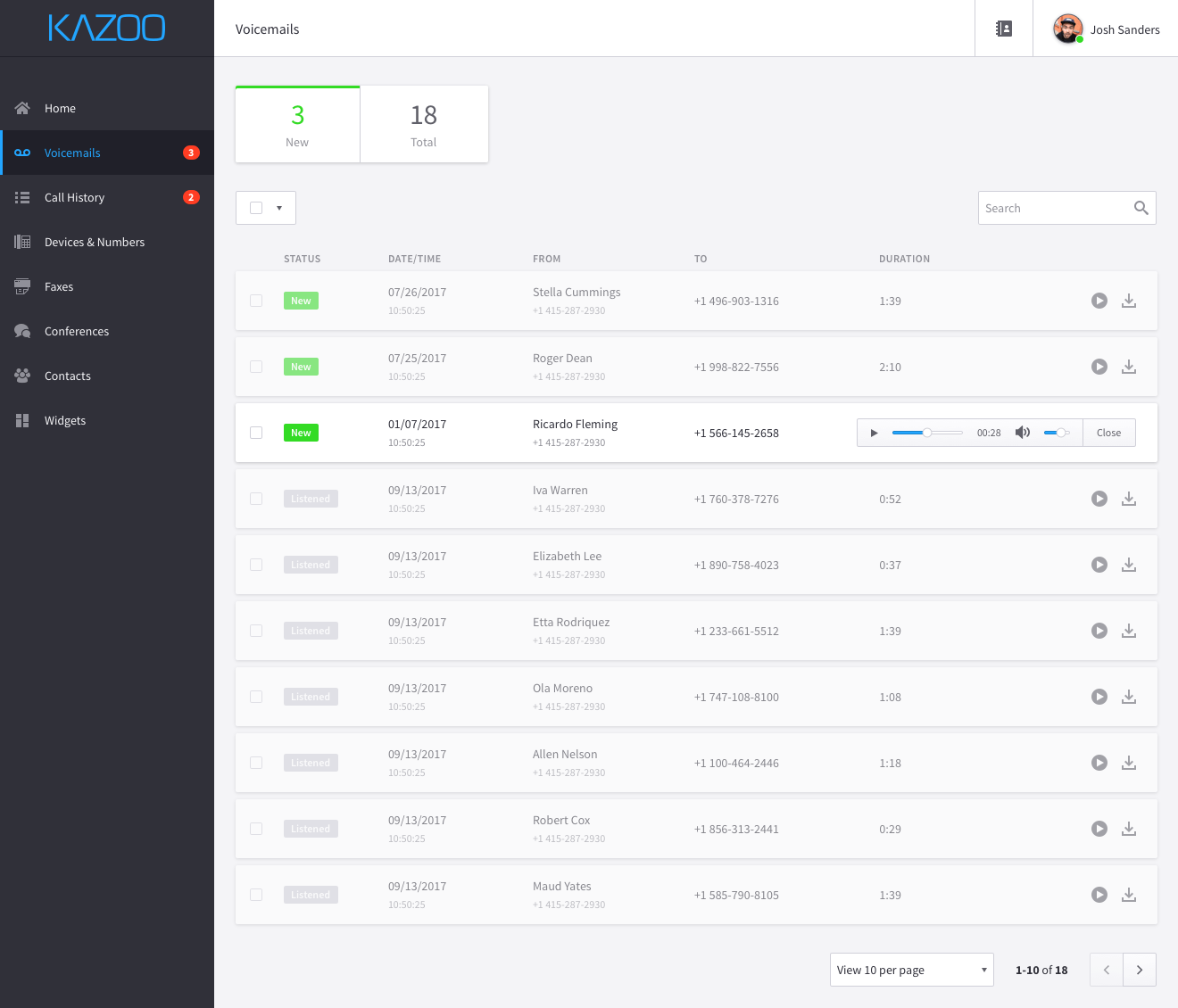 Company Portal Voicemails