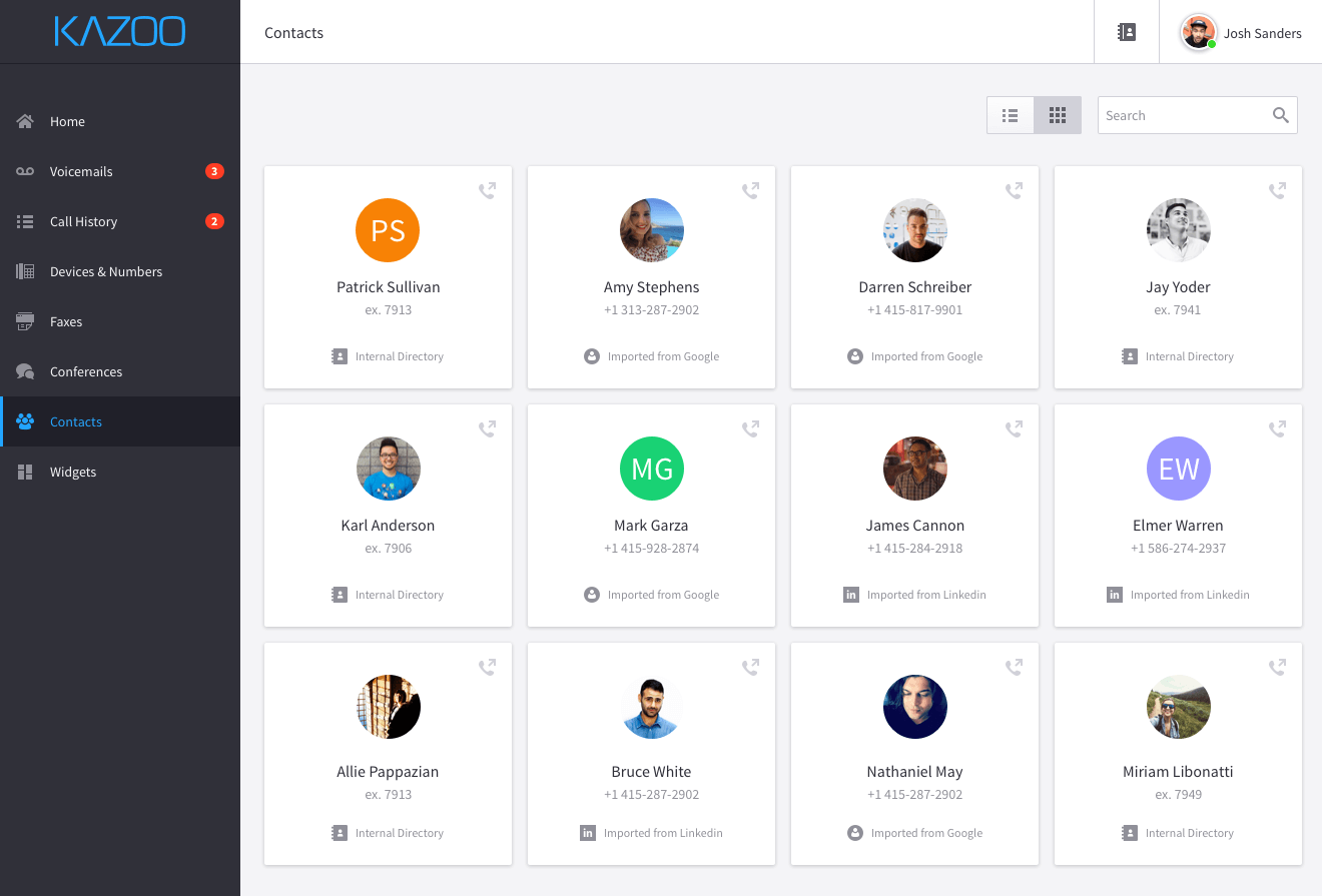 Company Portal contacts